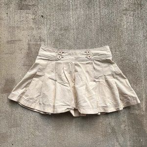 2000s Khaki Pleated Mini Skirt